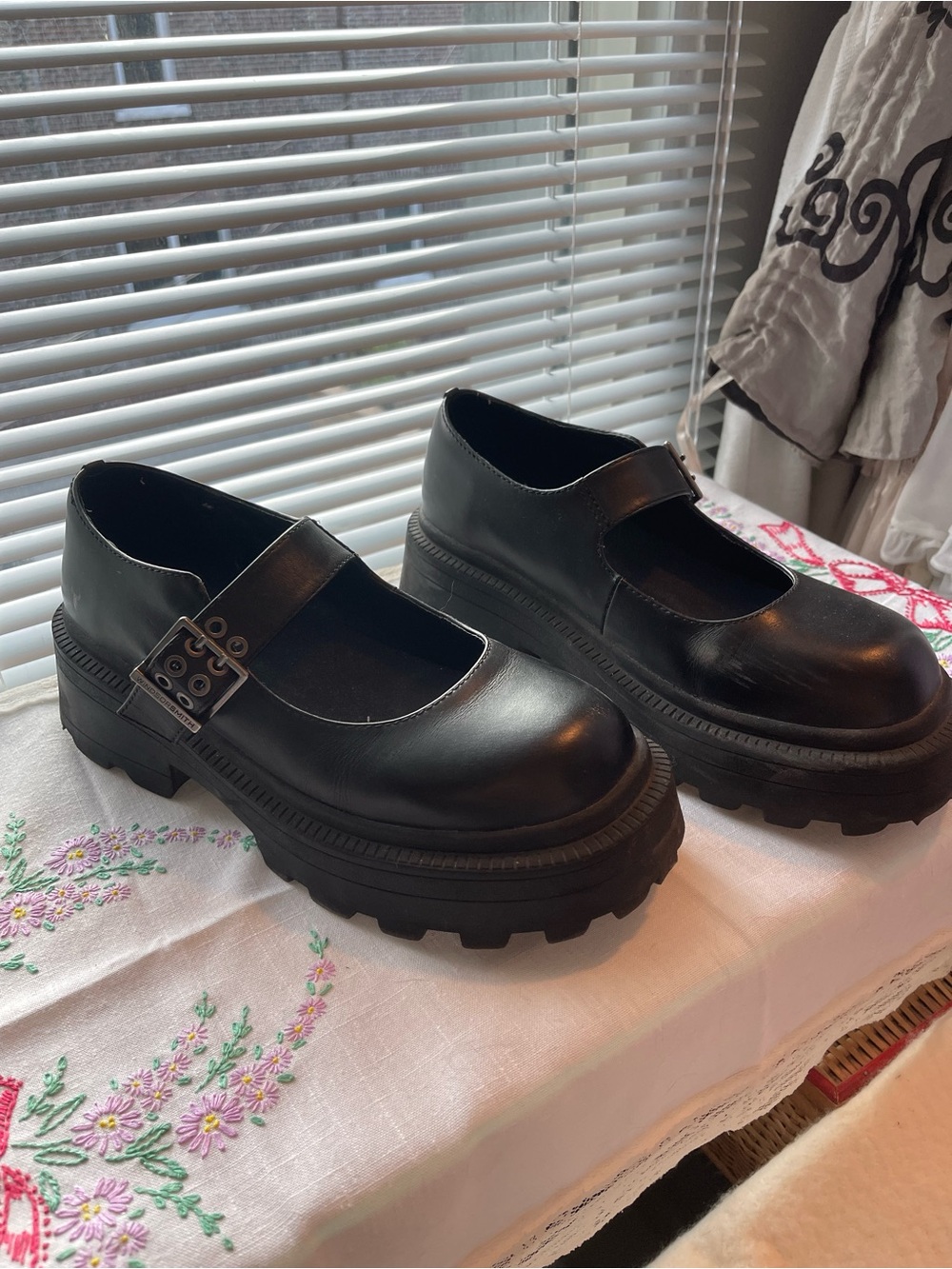 Windsor Smith platform leather Mary Janes